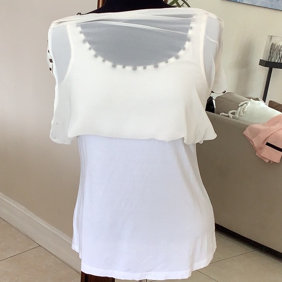 Cache Sheer Cream Color Top - Picture 6 of 9